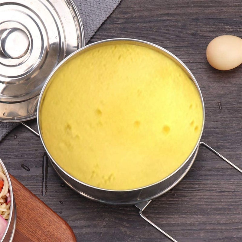 Caitang Stackable Steamer Insert Pans- Instant Pot Accessories 6 Qt-2 Silicone handle & Interchangeable Lidsâ€“Pressure Cooker Accessories- Pot in Pot for Baking,Lasagna,food steamer,Reheat Multiple Dishes - Image 5
